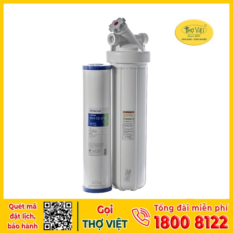 　Cột Lọc Nước Thô Đầu Nguồn Pentair Big White With By-Pass 20 Inch